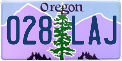 OR license plate 028LAJ
