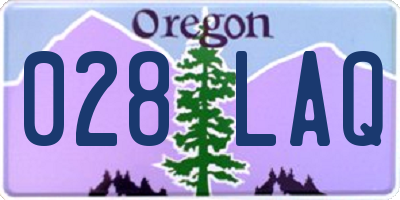 OR license plate 028LAQ
