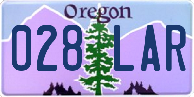 OR license plate 028LAR