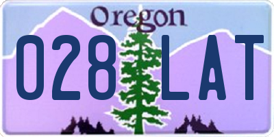OR license plate 028LAT