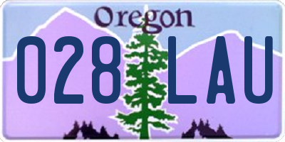 OR license plate 028LAU