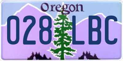 OR license plate 028LBC