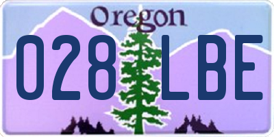 OR license plate 028LBE