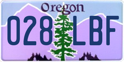 OR license plate 028LBF