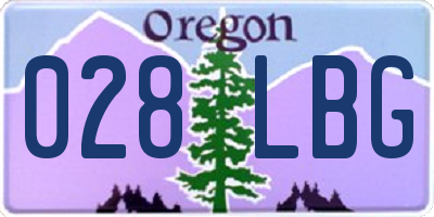 OR license plate 028LBG