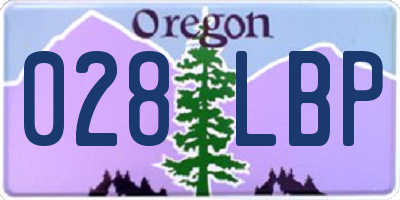 OR license plate 028LBP