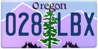 OR license plate 028LBX