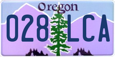OR license plate 028LCA