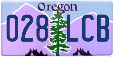 OR license plate 028LCB