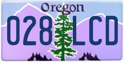 OR license plate 028LCD