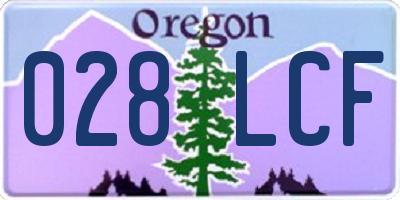 OR license plate 028LCF