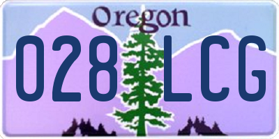 OR license plate 028LCG