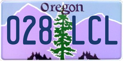 OR license plate 028LCL