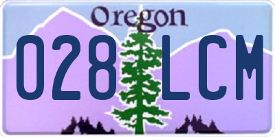 OR license plate 028LCM