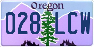 OR license plate 028LCW