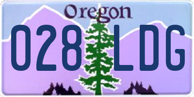 OR license plate 028LDG