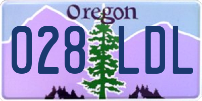 OR license plate 028LDL