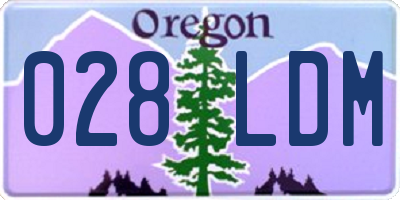 OR license plate 028LDM
