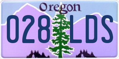 OR license plate 028LDS