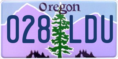 OR license plate 028LDU