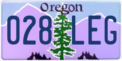 OR license plate 028LEG