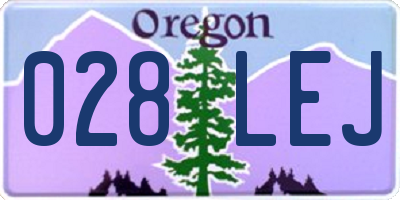 OR license plate 028LEJ