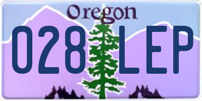 OR license plate 028LEP