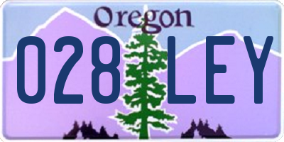 OR license plate 028LEY