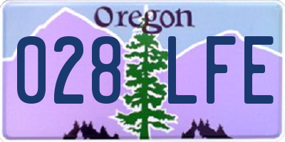 OR license plate 028LFE
