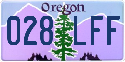 OR license plate 028LFF