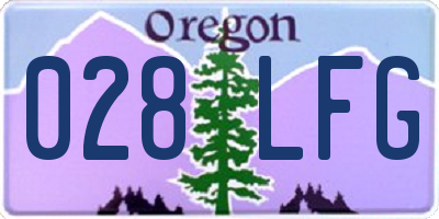 OR license plate 028LFG