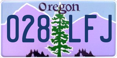 OR license plate 028LFJ