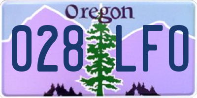 OR license plate 028LFO