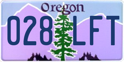 OR license plate 028LFT