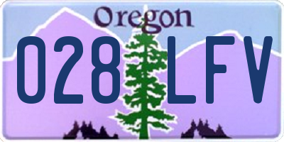 OR license plate 028LFV