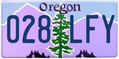 OR license plate 028LFY