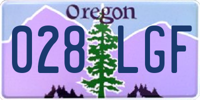 OR license plate 028LGF