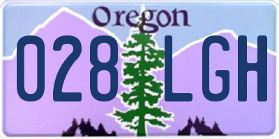 OR license plate 028LGH