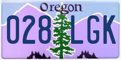 OR license plate 028LGK