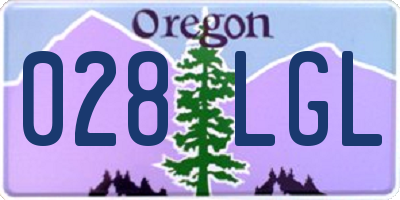 OR license plate 028LGL