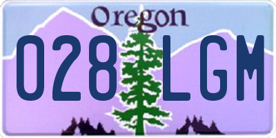 OR license plate 028LGM