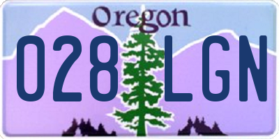 OR license plate 028LGN