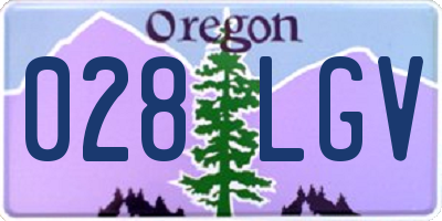 OR license plate 028LGV