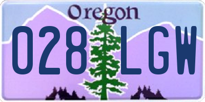 OR license plate 028LGW