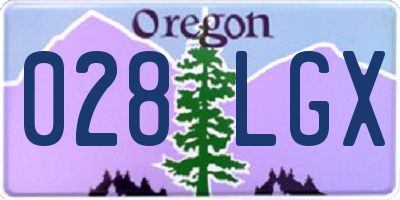 OR license plate 028LGX