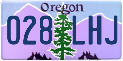 OR license plate 028LHJ