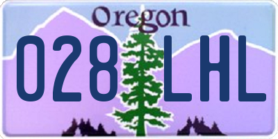 OR license plate 028LHL