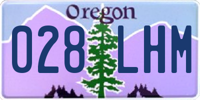 OR license plate 028LHM