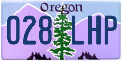 OR license plate 028LHP