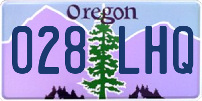 OR license plate 028LHQ